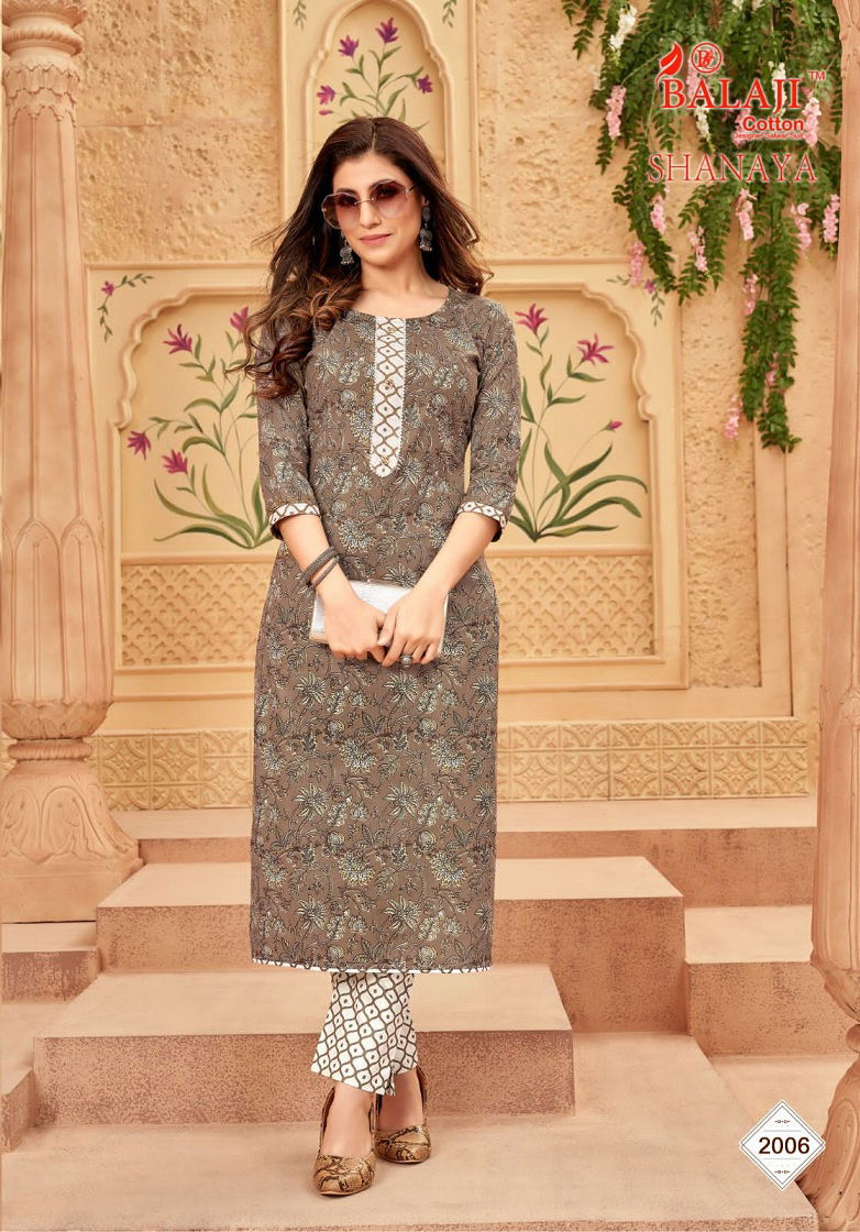 Balaji Shanaya Vol 2 Wholesale Cotton Kurti With Bottom Catalog